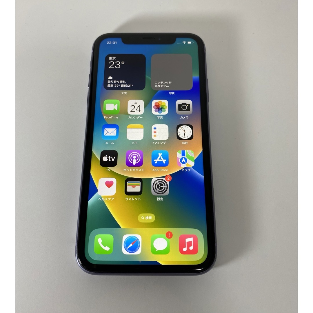 スマートフォン本体iPhone11 64GB au パープル simフリー  ジャンク