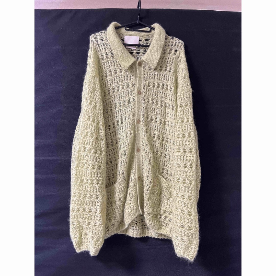 YOKE mohair silk mesh knit shirt