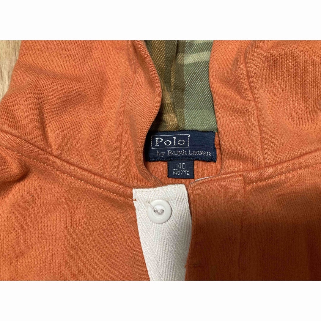 POLO RALPH LAUREN(ポロラルフローレン)のラルフローレン パーカー オレンジ 140cm キッズ/ベビー/マタニティのキッズ服男の子用(90cm~)(ニット)の商品写真