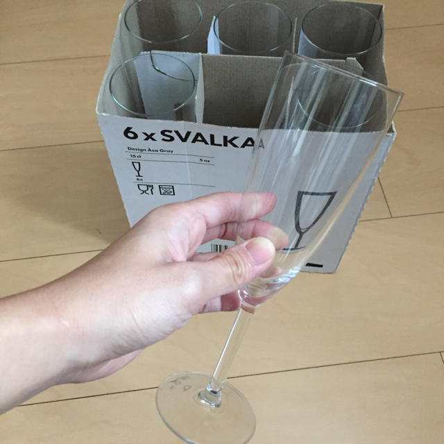IKEA(イケア)のイケア シャンパングラス6個入り インテリア/住まい/日用品のキッチン/食器(グラス/カップ)の商品写真