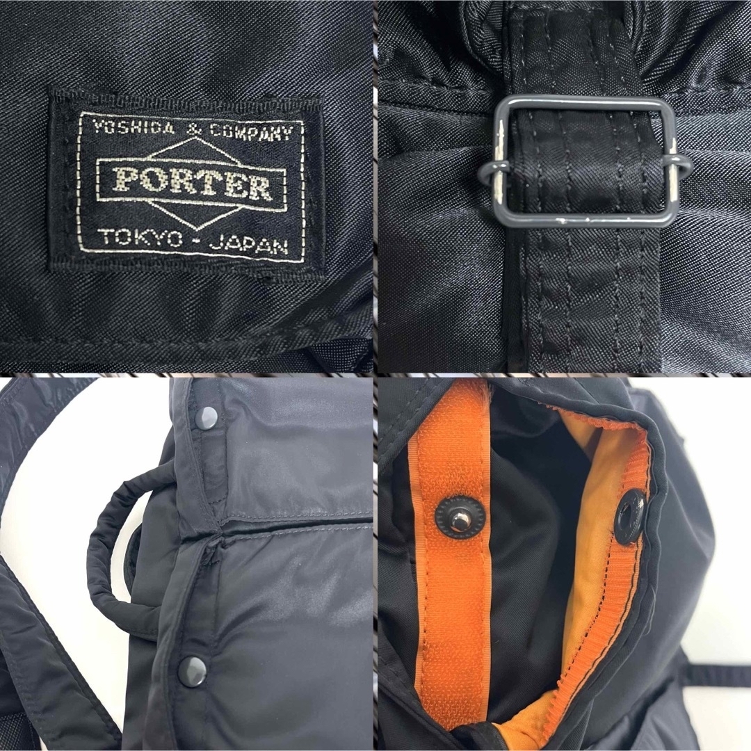 PORTER - PORTER TANKER フラップ付き2wayショルダーバッグ ブラックの