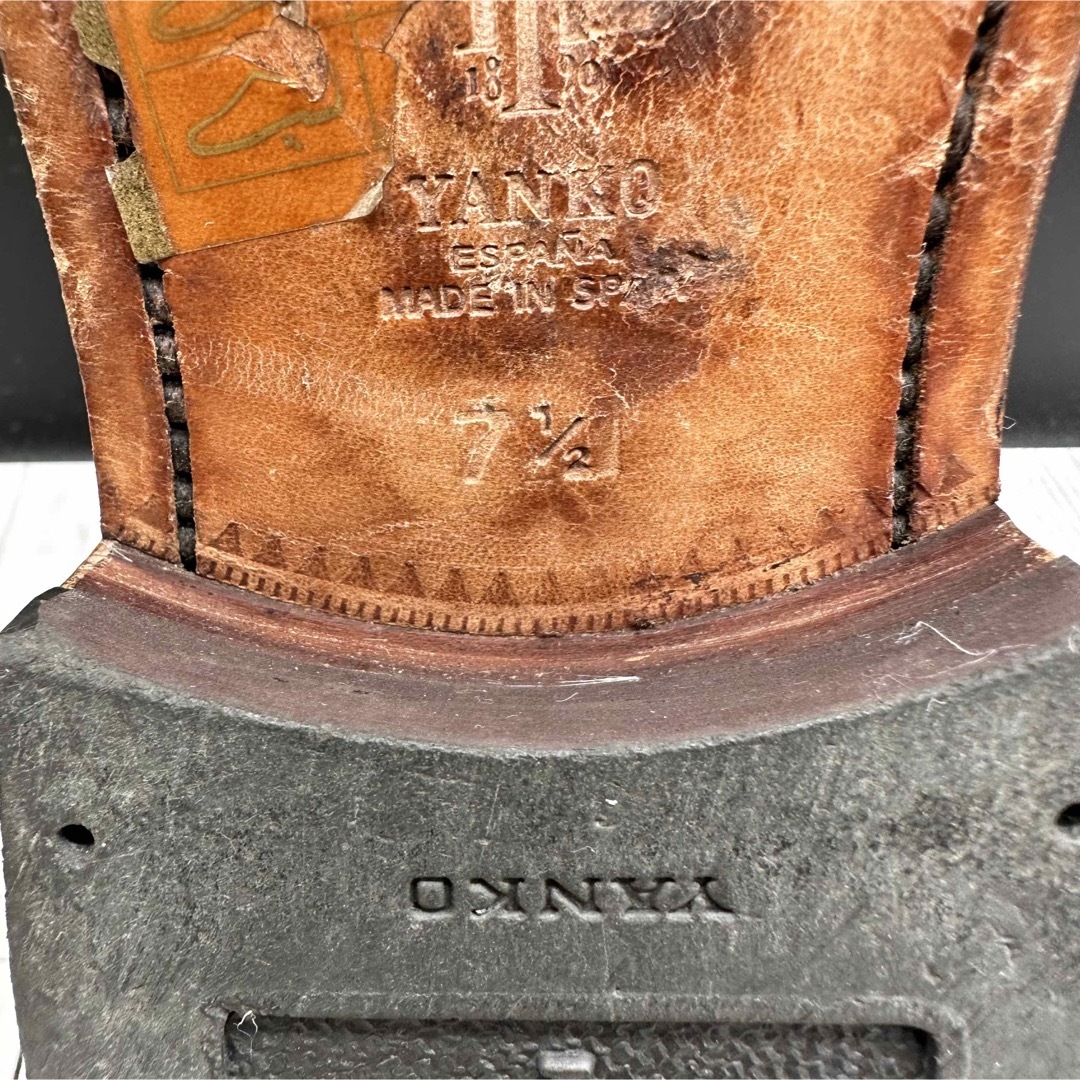Yanko ヤンコ ホールカット キャメル size7