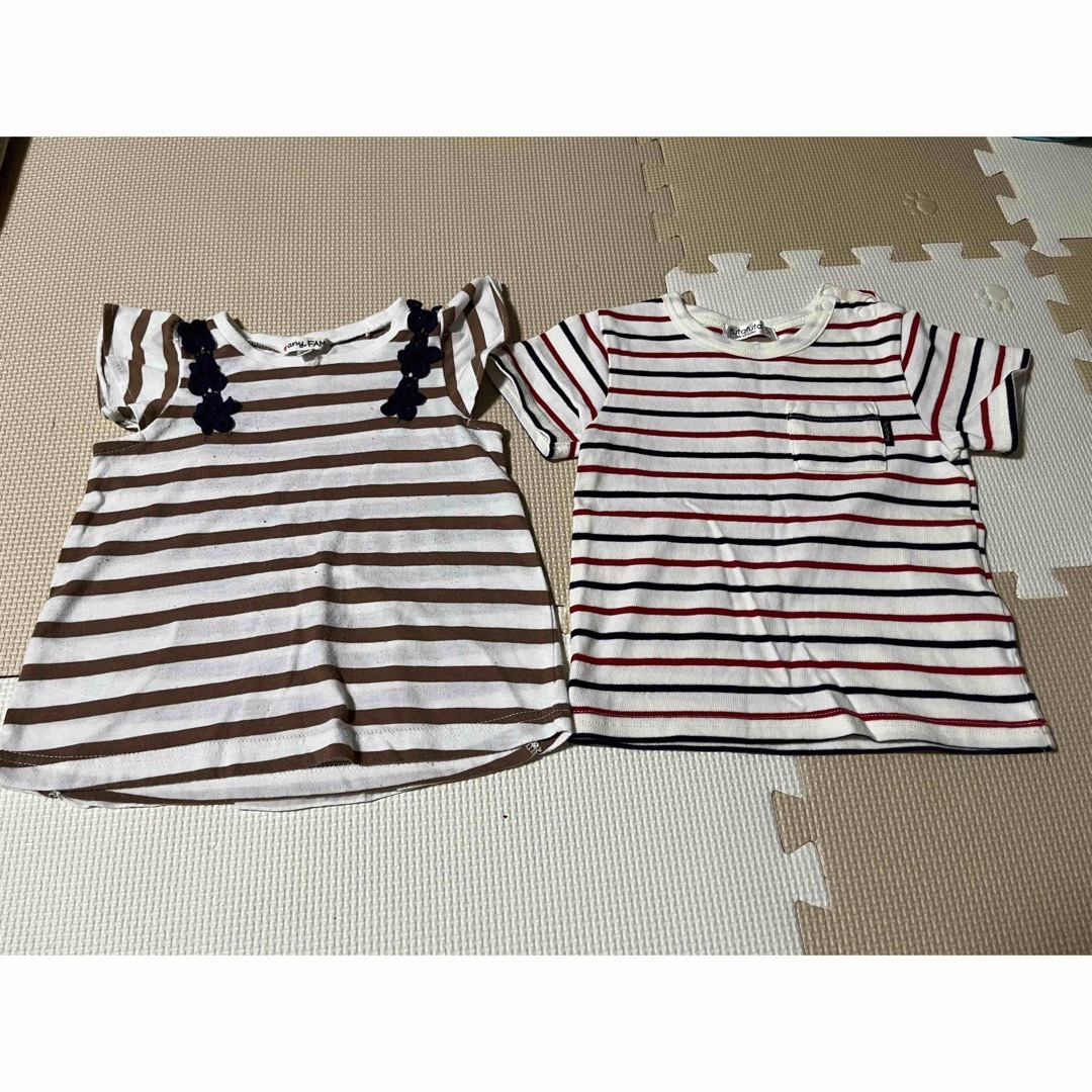 futafuta(フタフタ)のTシャツ　2枚セット キッズ/ベビー/マタニティのキッズ服女の子用(90cm~)(Tシャツ/カットソー)の商品写真