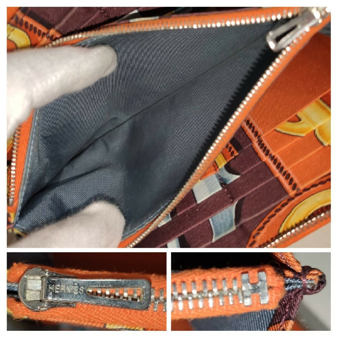エルメス アザップ シルクイン ラウンドファスナー 長財布 超美品