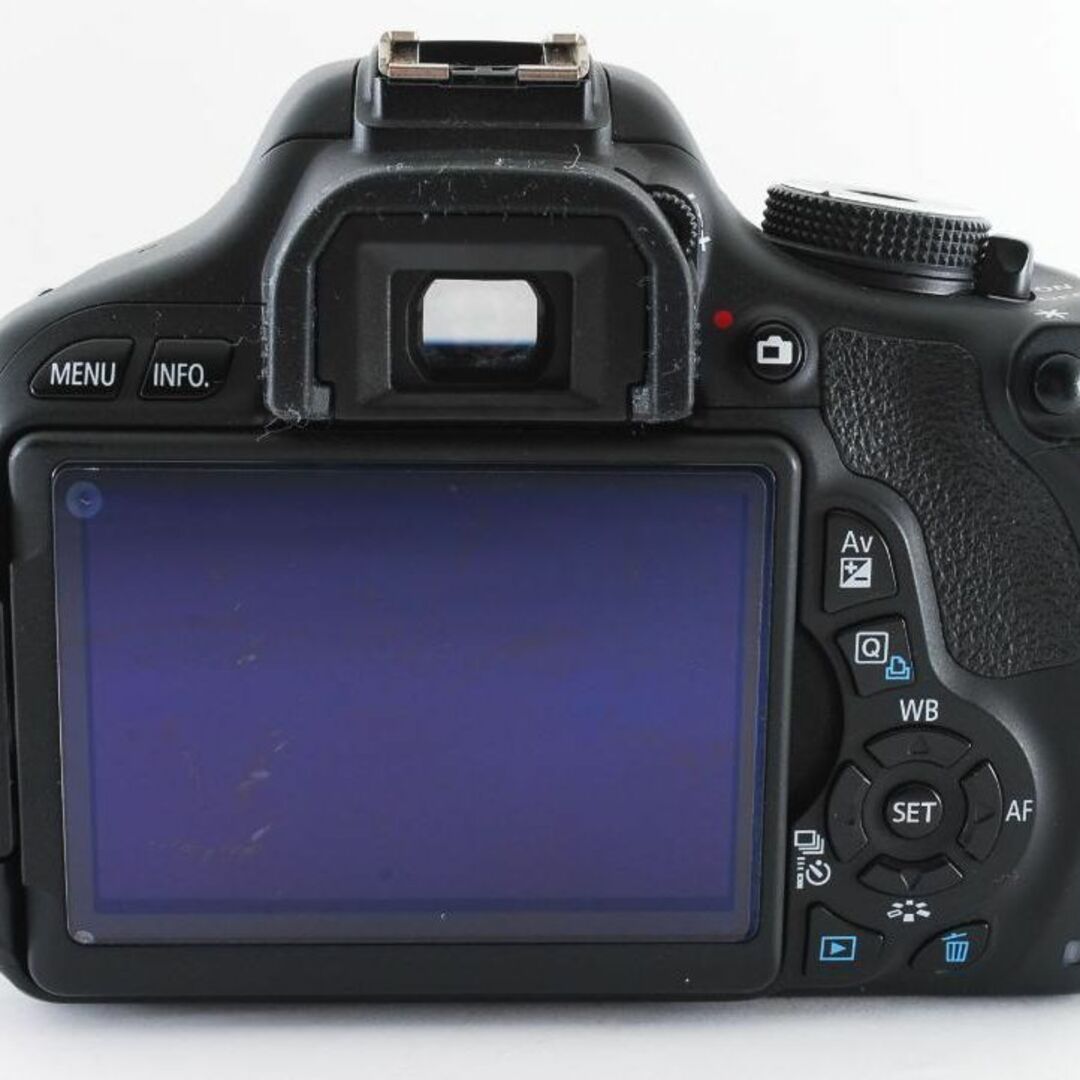 くすみ水色 【F105】Canon EOS KISS X5 Wレンズキット 一眼レフカメラ