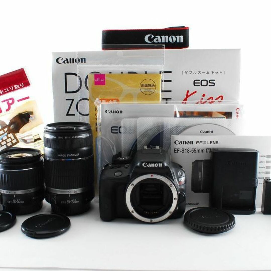 Canon - 【F122】CANON EOS KISS X7 Wズームキット 一眼レフカメラの ...