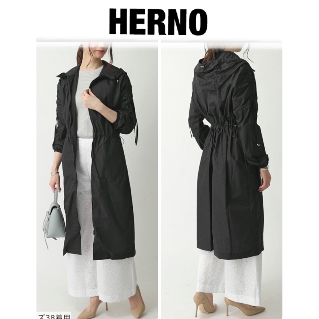 Herno ヘルノ フーテッド ジップアップ スプリングコート | www