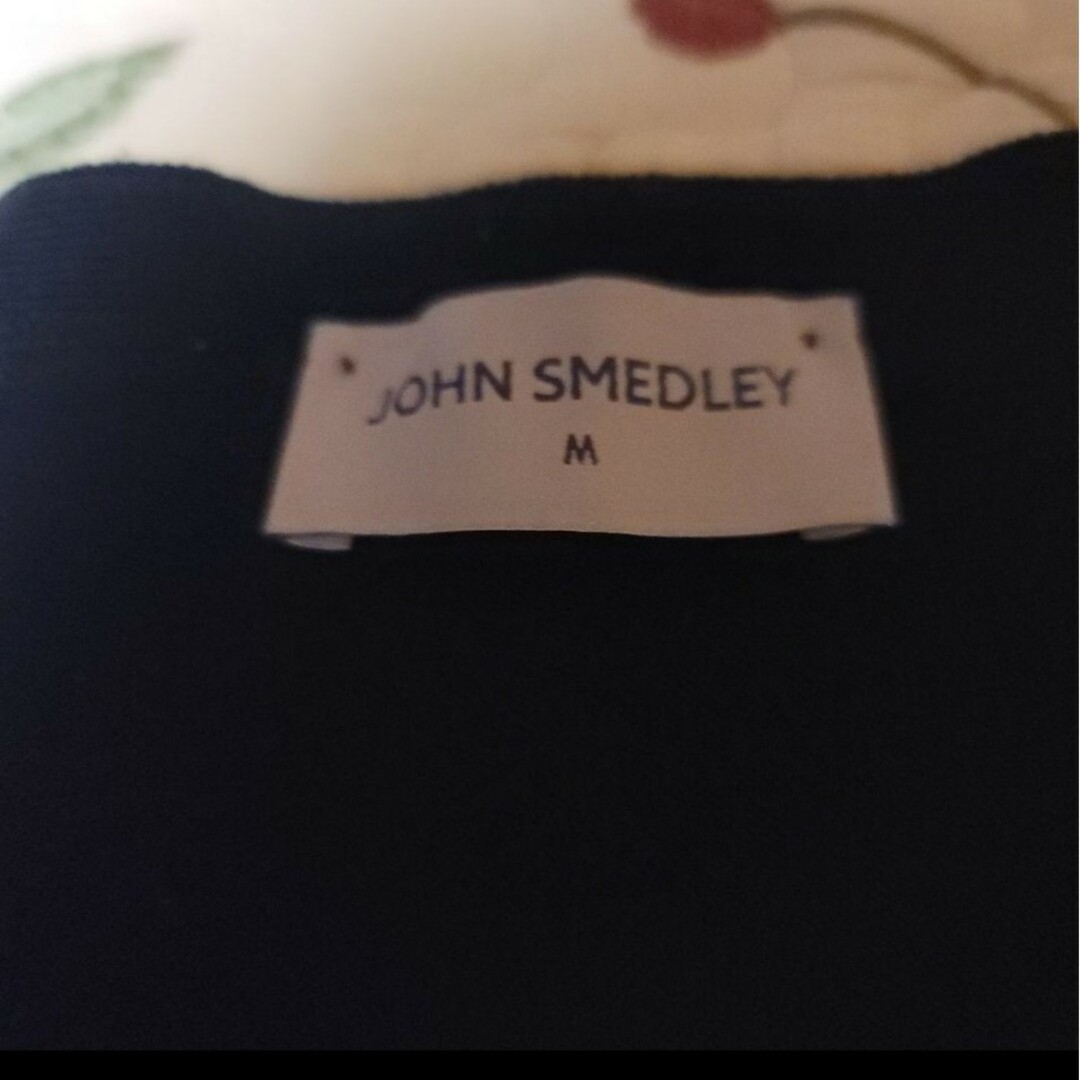 JOHN SMEDLEY(ジョンスメドレー)のジョンスメドレー　カーディガン　M　ブラック　モダンフィット メンズのトップス(カーディガン)の商品写真
