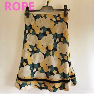 ロペ(ROPE’)のROPE ロペ　花柄スカート(ひざ丈スカート)