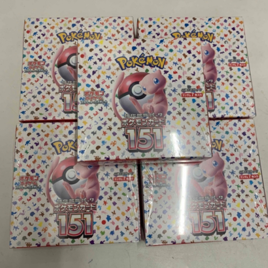 ポケモンカード151 5BOX シュリンク付き