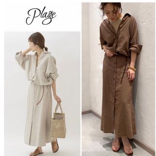 Plage - Plage リネンセミフレアワンピース Linen semi flareの通販 by ...