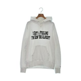 サカイ(sacai)のsacai サカイ パーカー 2(M位) 白 【古着】【中古】(パーカー)