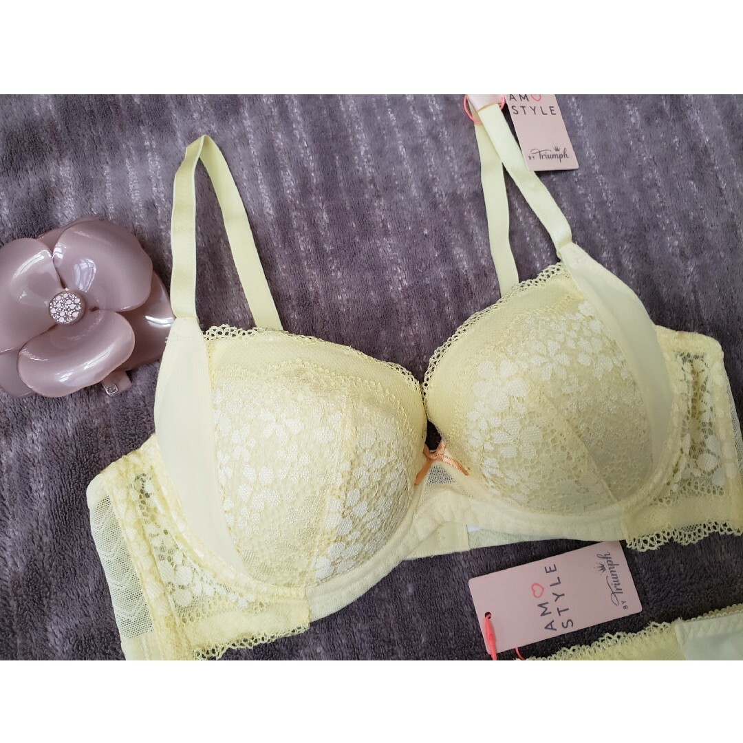 白 フリル付 【専用】アモスタイル ブラジャー&ショーツ 3組セット