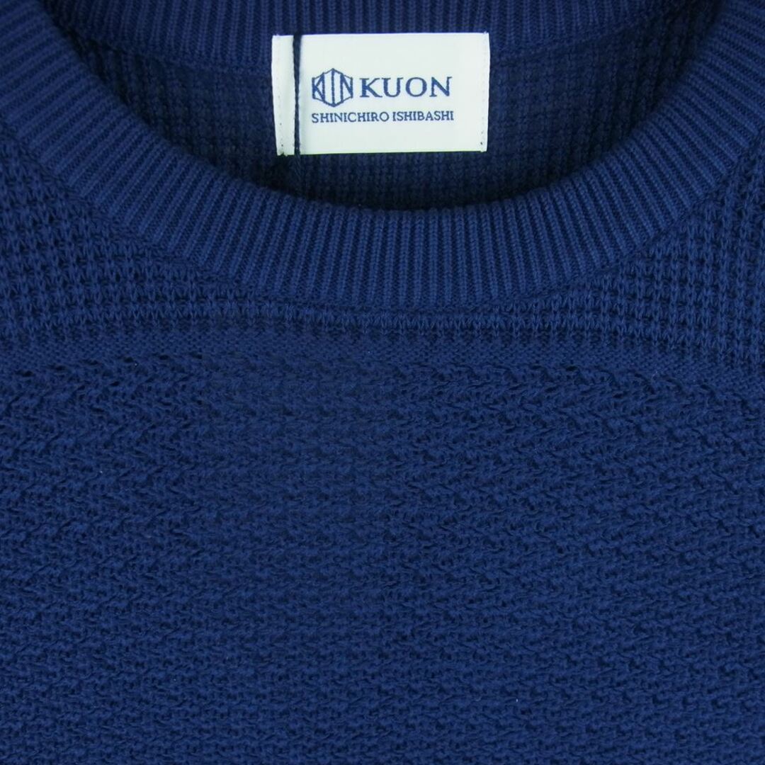 クオン KUON 113KN022100 Gradient Knit Cotton Crewneck Sweater