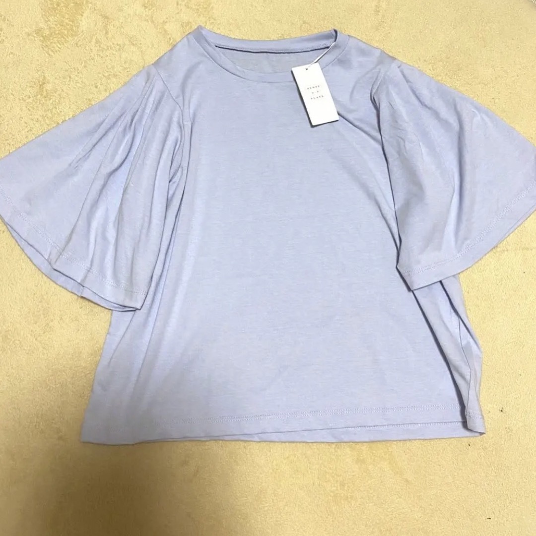 SENSE OF PLACE by URBAN RESEARCH(センスオブプレイスバイアーバンリサーチ)のフレアスリーブ　カットソー　新品タグ付き メンズのトップス(Tシャツ/カットソー(半袖/袖なし))の商品写真