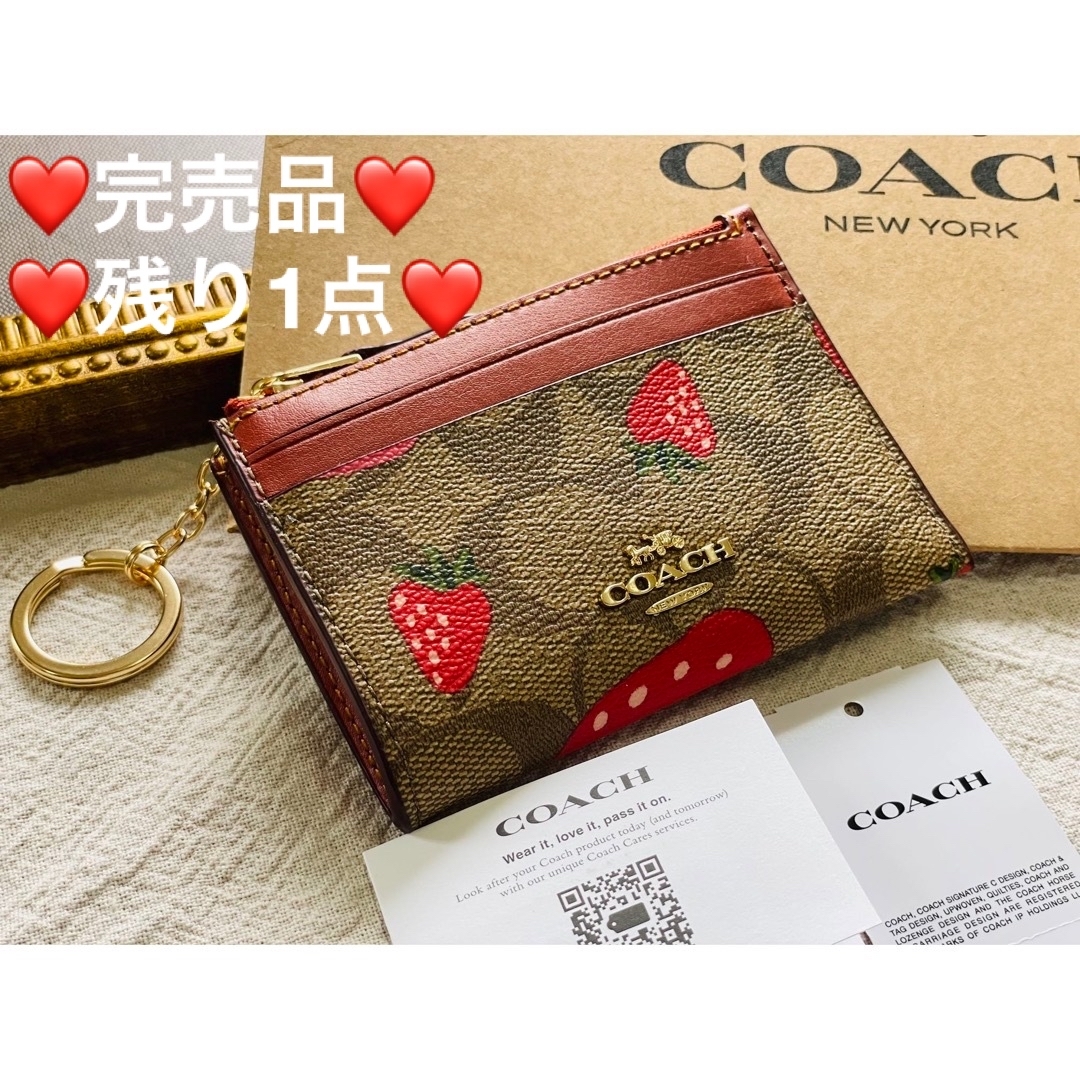 COACH - 完売品！【COACH CH527】カード・定期ケース いちご ミニ