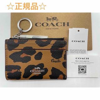 コーチ(COACH)の☆正規品　COACH （CC870）カードID　キーケース　レオパード柄(パスケース/IDカードホルダー)