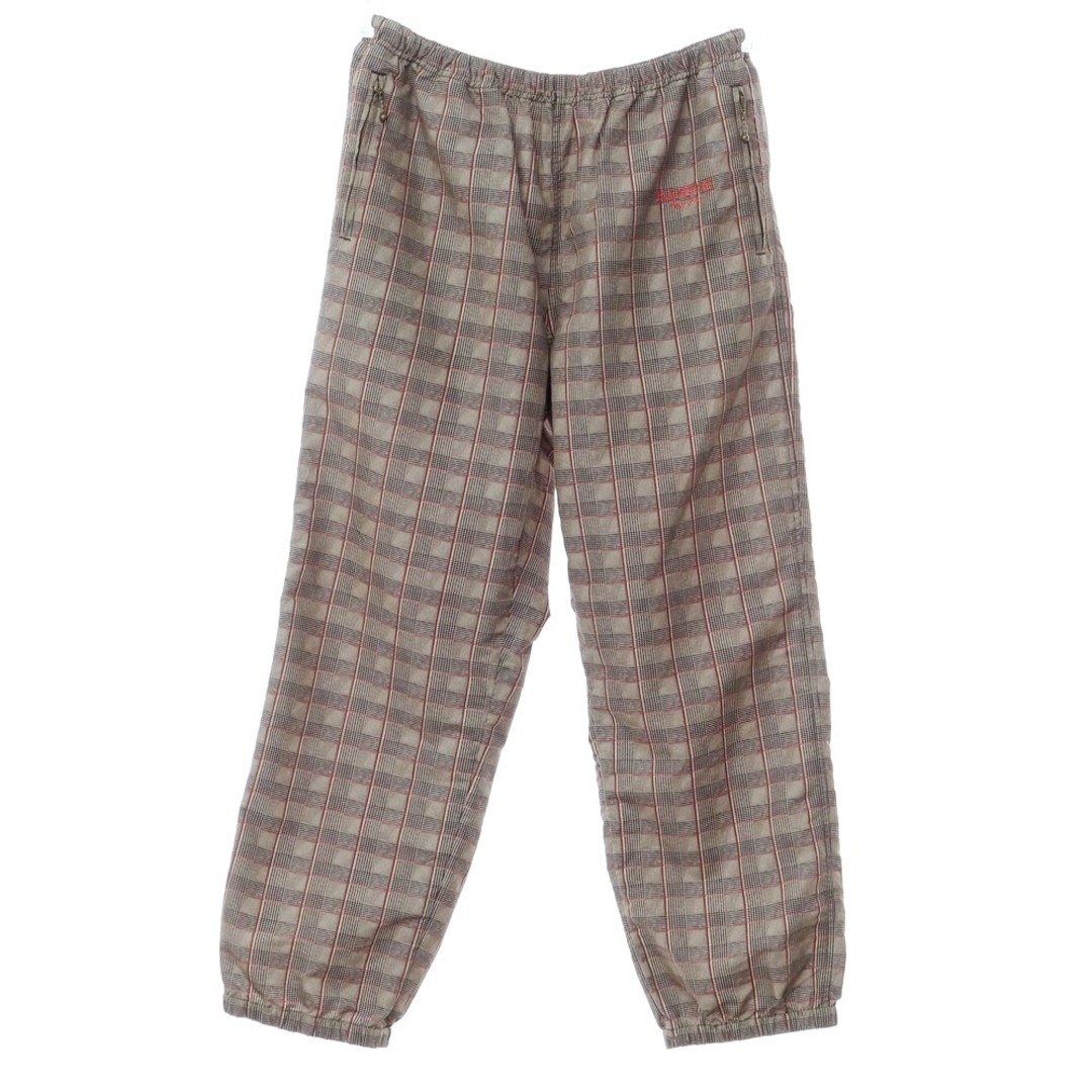 シュプリーム Supreme 2020年春夏 Track Pant グレンチェック ポリエステル トラックパンツ ベージュxブラック【サイズL】【メンズ】素材ポリエステル100％