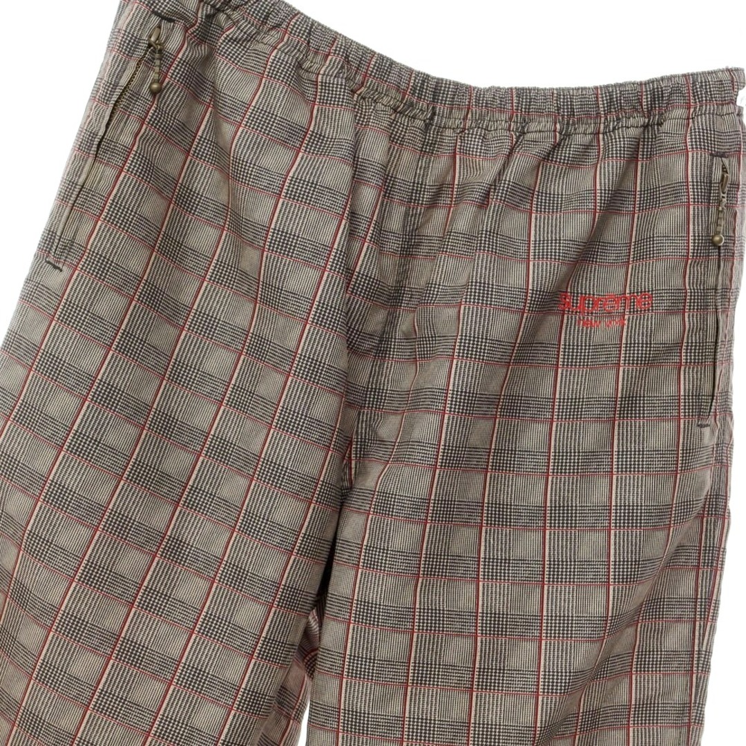 希少 XL supreme track pant tan glen plaid