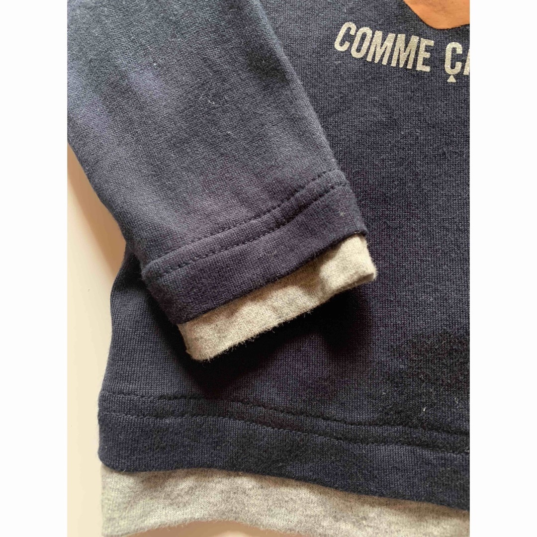 COMME CA DU MODE(コムサデモード)のコムサデモード   カットソー　長袖Tシャツ  ロンT  りんご　キッズ　保育園 キッズ/ベビー/マタニティのベビー服(~85cm)(シャツ/カットソー)の商品写真