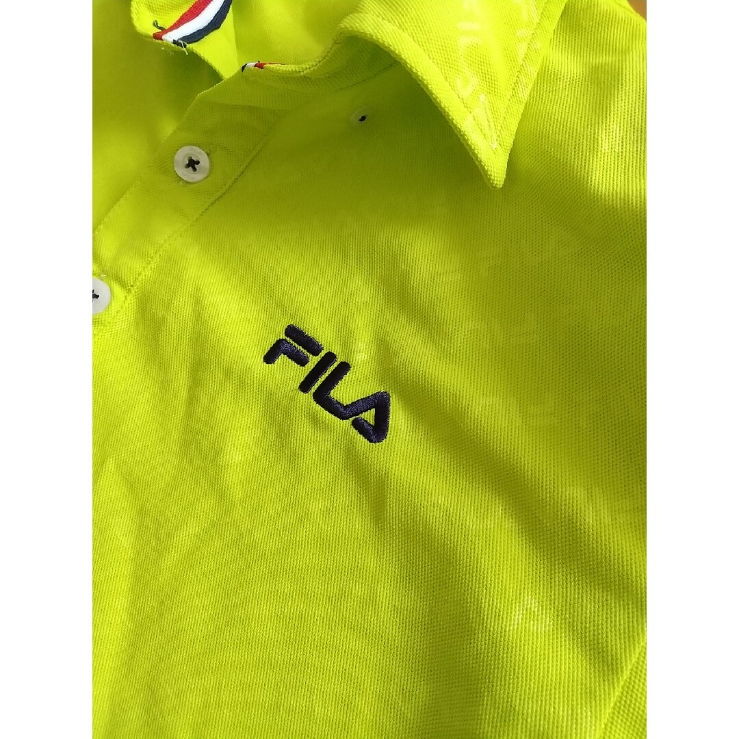 FILA(フィラ)のFILA  GOLF★グリーンに映える♪ネオンカラーポロシャツメンズ男性 スポーツ/アウトドアのゴルフ(ウエア)の商品写真