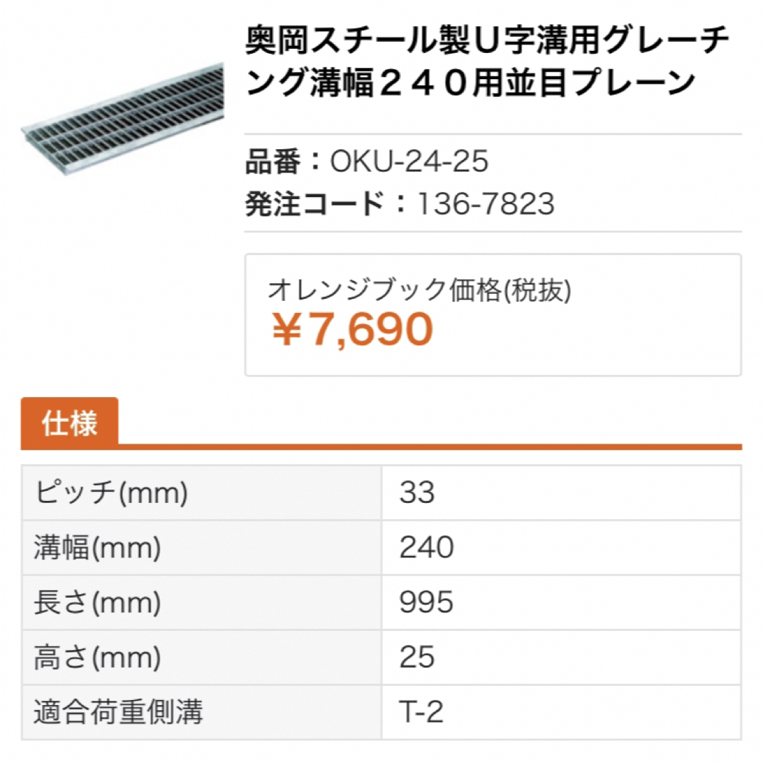 グレーチング蓋2枚セット②