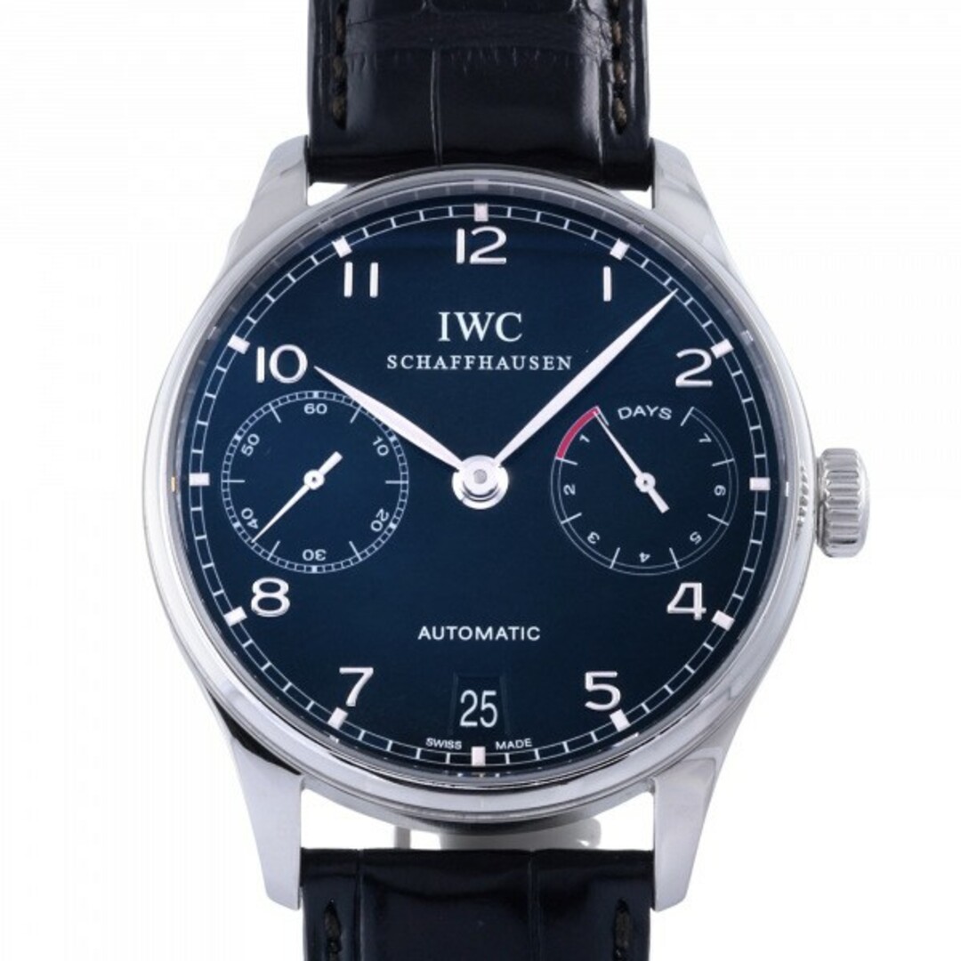 時計IWC ポルトギーゼ オートマティック 7デイズ IW500109 ブラック文字盤 新古品 腕時計 メンズ