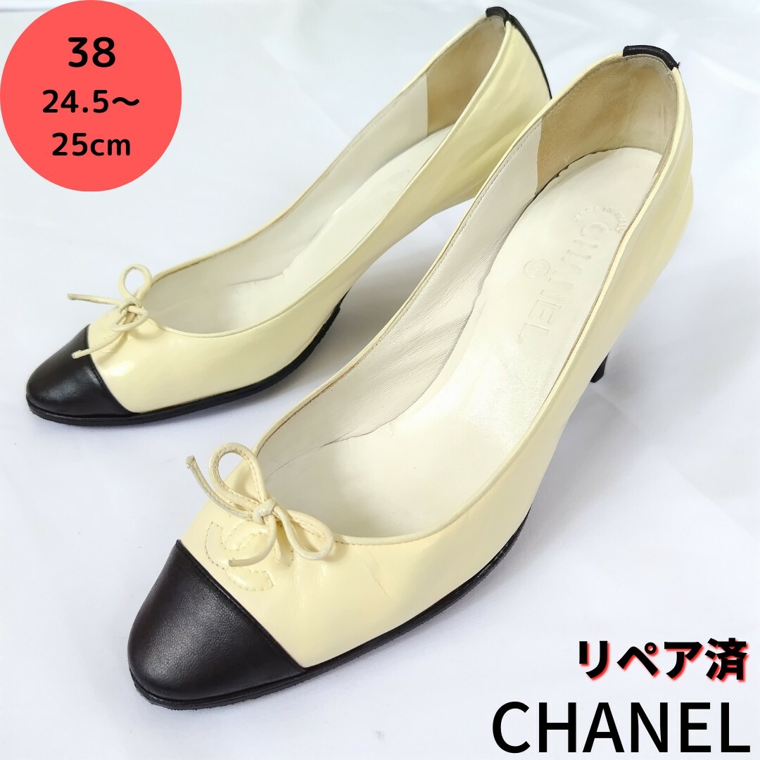 正規品定番】 CHANEL - Vintage シャネル CHANEL パンプス バイカラー