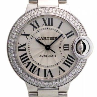 カルティエ Cartier バロンブルー ベゼルダイヤ WE9006Z3 シルバー文字盤 新古品 腕時計 レディース(その他)