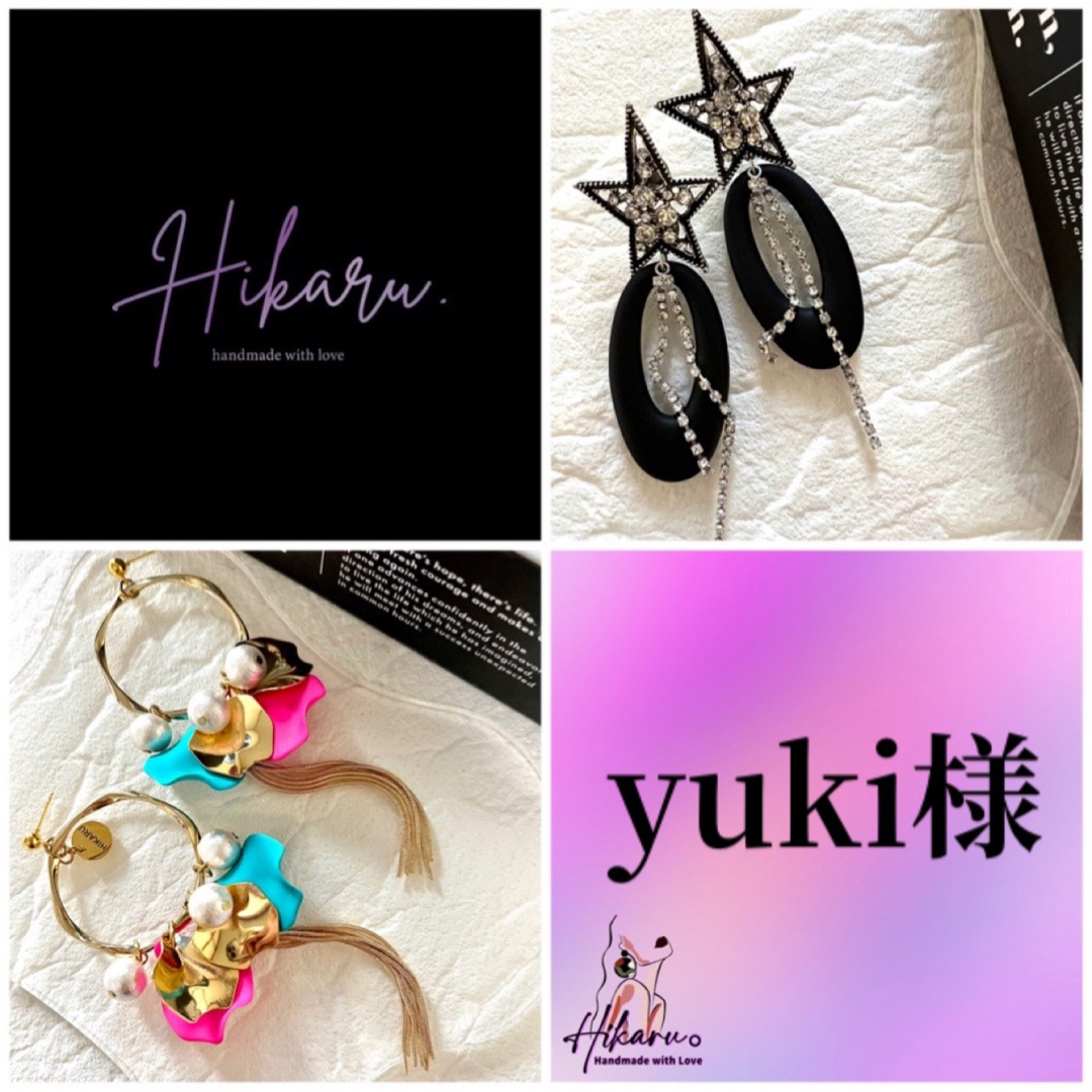 yuki様♥︎大ぶりピアス　ハンドメイドピアス　ステンレス　シルバーアクセサリー ハンドメイドのアクセサリー(ピアス)の商品写真