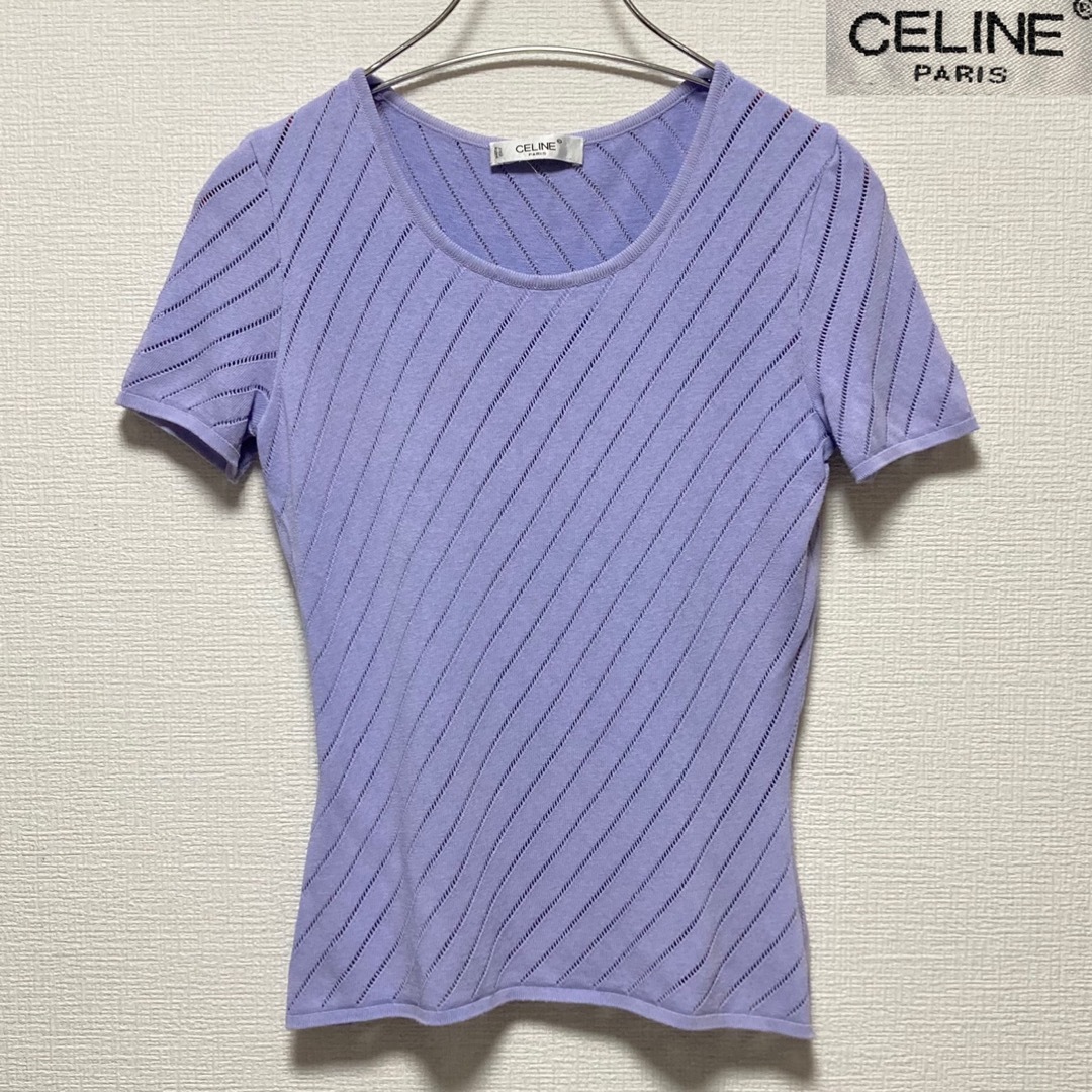 celine(セリーヌ)のCELINE　カットソー　セリーヌ　Tシャツ　イタリア製　ヴィンテージ　半袖 レディースのトップス(カットソー(半袖/袖なし))の商品写真