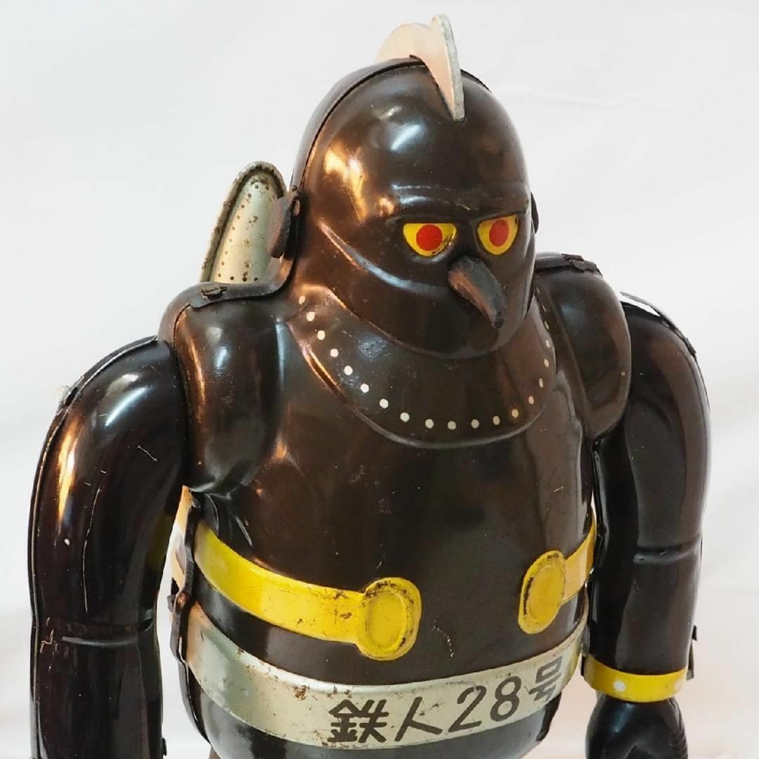 野村【鉄人28号 焦茶 パンチ交換サビ有 金具欠】ブリキ ロボット 野村【鉄人28号 焦茶 パンチ交換サビ有 金具欠】ブリキ ロボット
