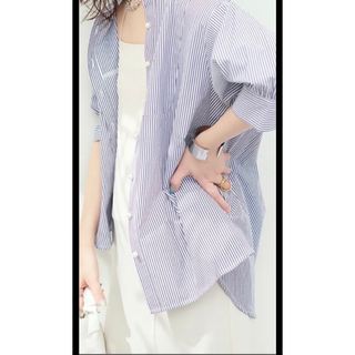 ナチュラルクチュール(natural couture)の新品未使用　nathural couthure ストライプ半袖シャツ(シャツ/ブラウス(半袖/袖なし))