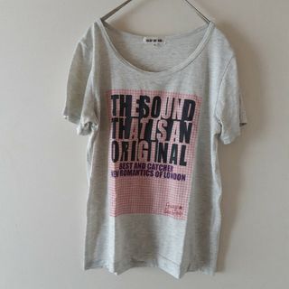 クレドソル(CLEF DE SOL)のクレドソル　clef de sol　半袖Tシャツ　L　グレー　柄(Tシャツ(半袖/袖なし))