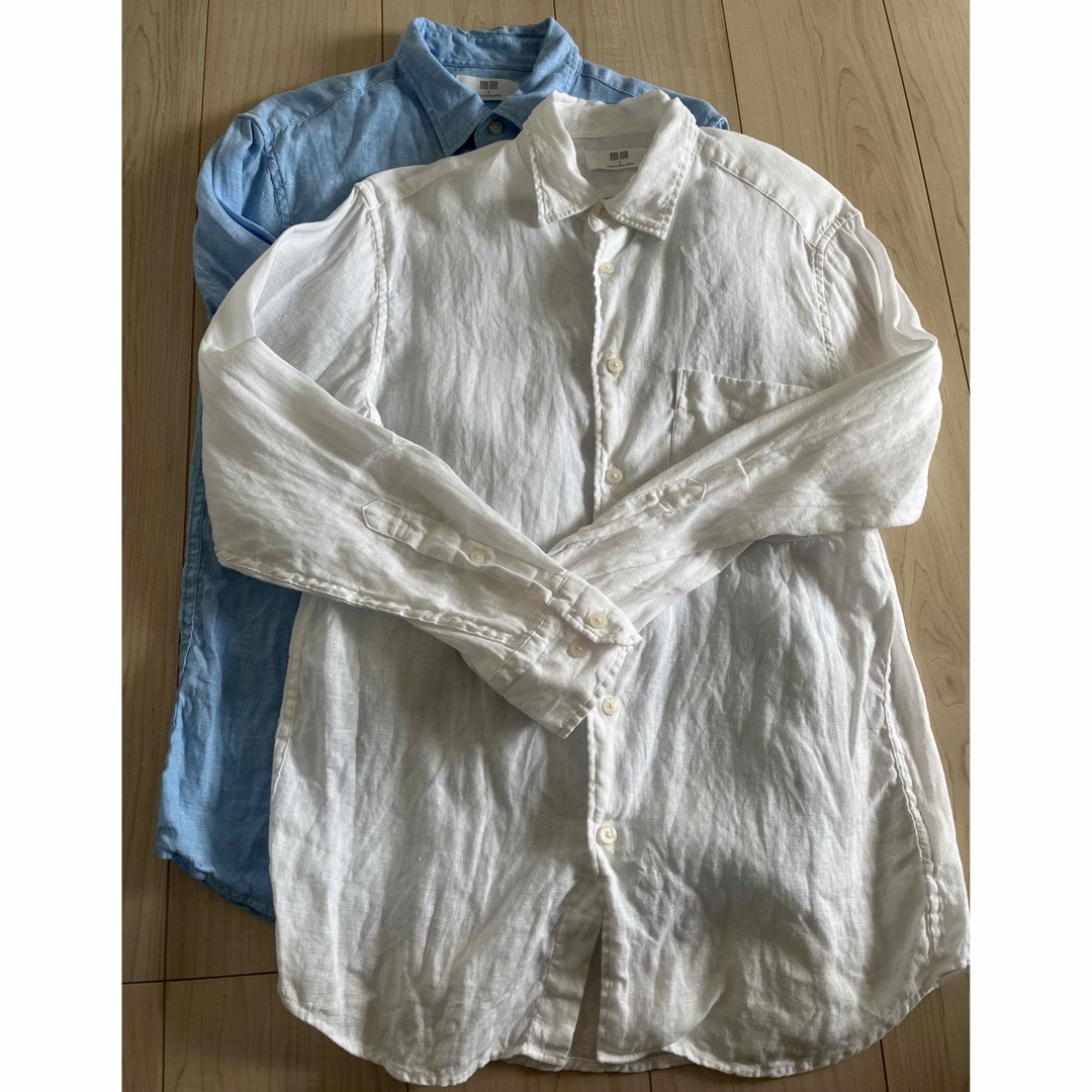 UNIQLO(ユニクロ)のプレミアムリネンシャツ（長袖）22年春夏モデル メンズのトップス(シャツ)の商品写真