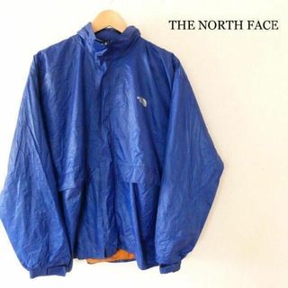 ザノースフェイス(THE NORTH FACE)の良品 ザノースフェイス 2WAY フード ジップアップ ナイロンジャケット 青(ナイロンジャケット)