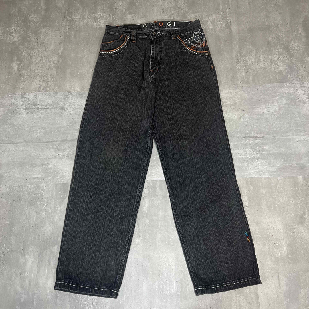 COOGI(クージー)のCOOGI バック刺繍入り b系 ストリート ビックシルエット デニムパンツ  メンズのパンツ(デニム/ジーンズ)の商品写真