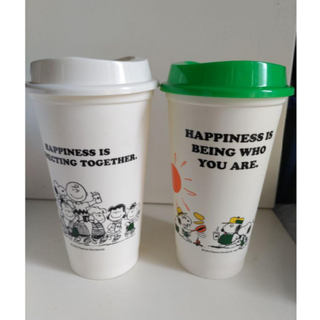 スターバックス(Starbucks)のスタバ×スヌーピー リユーザブル2つ(タンブラー)