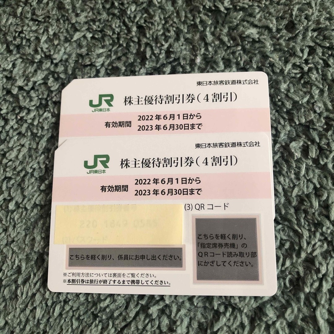 優待券/割引券株主優待割引券　JR東日本　2枚セット