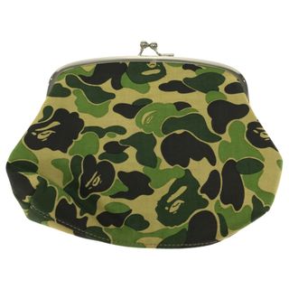 アベイシングエイプ(A BATHING APE)のA BATHING APE アベイシングエイプ KYOTO STORE Limited ×永楽屋 サルカモがま口コインパース 京都ストア限定 老舗永楽屋コラボ 総柄がま口小銭入れ 財布 グリーンカモ(長財布)