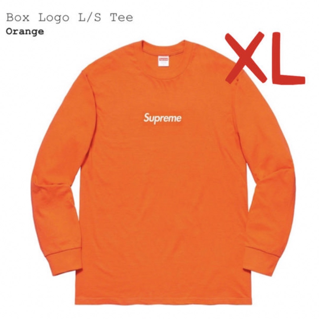 Supreme Box Logo L/S Tee Orange XL