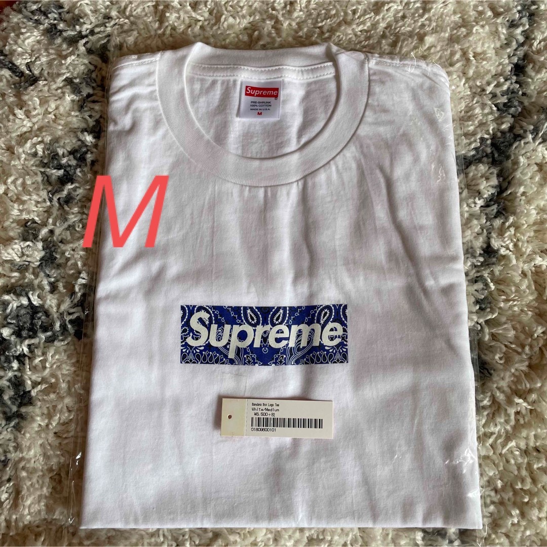 Tシャツ/カットソー(半袖/袖なし)Supreme Bandana Box Logo Tee White