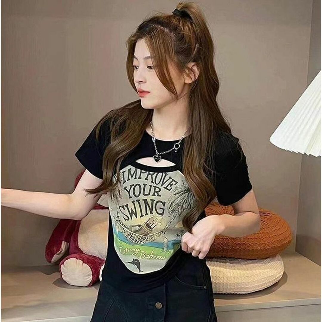 大きいサイズ レディース トップス Tシャツ 胸開き 春夏 秋 新品 大きいサイズ レディース トップス Tシャツ 胸開き 春夏 秋 新品
