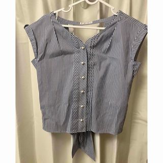 ウィルセレクション(WILLSELECTION)の最終値下げ！ウィルセレクション   後ろリボンストライプシャツ(シャツ/ブラウス(半袖/袖なし))