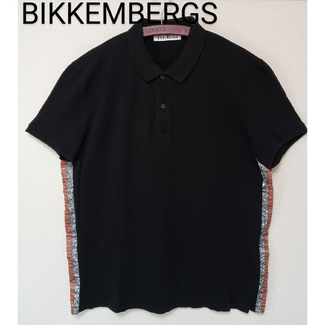 BIKKEMBERGS(ビッケンバーグ)のBIKKEMBERGSビッケンバーグブラック半袖ポロシャツサイズXXL大きめ メンズのトップス(ポロシャツ)の商品写真