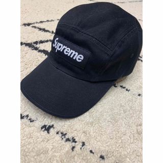 SUPREME シュプリーム 09AW Striped Denim MFG Leather Patch Logo Hat