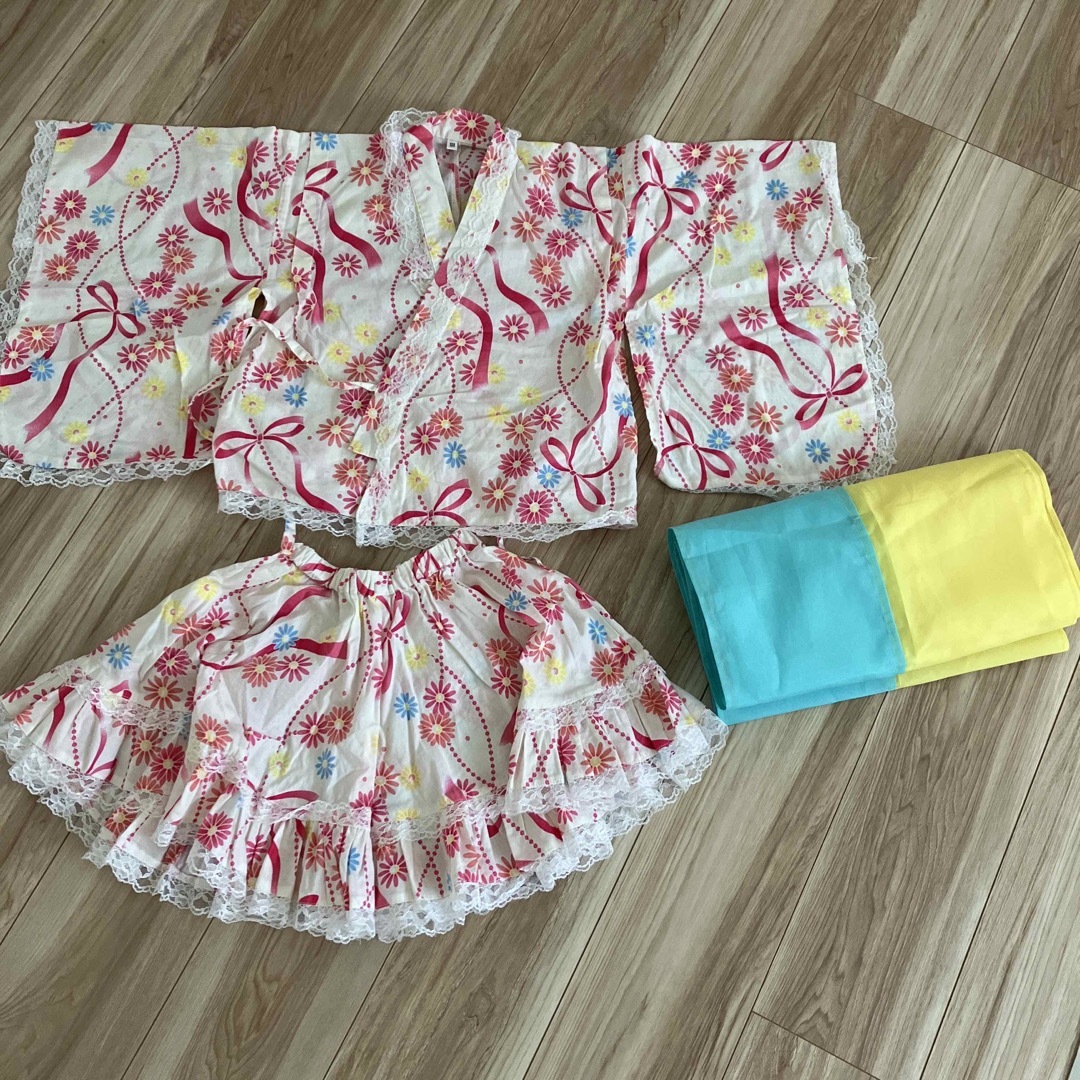 子供浴衣ドレス　120 キッズ/ベビー/マタニティのキッズ服女の子用(90cm~)(甚平/浴衣)の商品写真