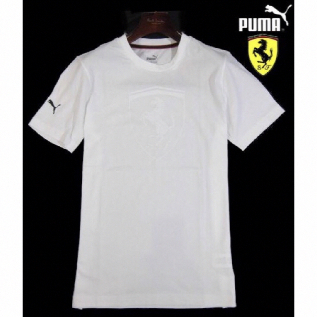 PUMA(プーマ)の【PUMA×Ferrari】フェラーリコラボTシャツ・ホワイト・メンズXXL相当 メンズのトップス(Tシャツ/カットソー(半袖/袖なし))の商品写真