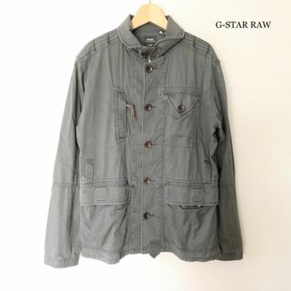 ジースター(G-STAR RAW)の良品 ジースターロゥ ダメージ加工 ミリタリージャケット ワークジャケット(ミリタリージャケット)