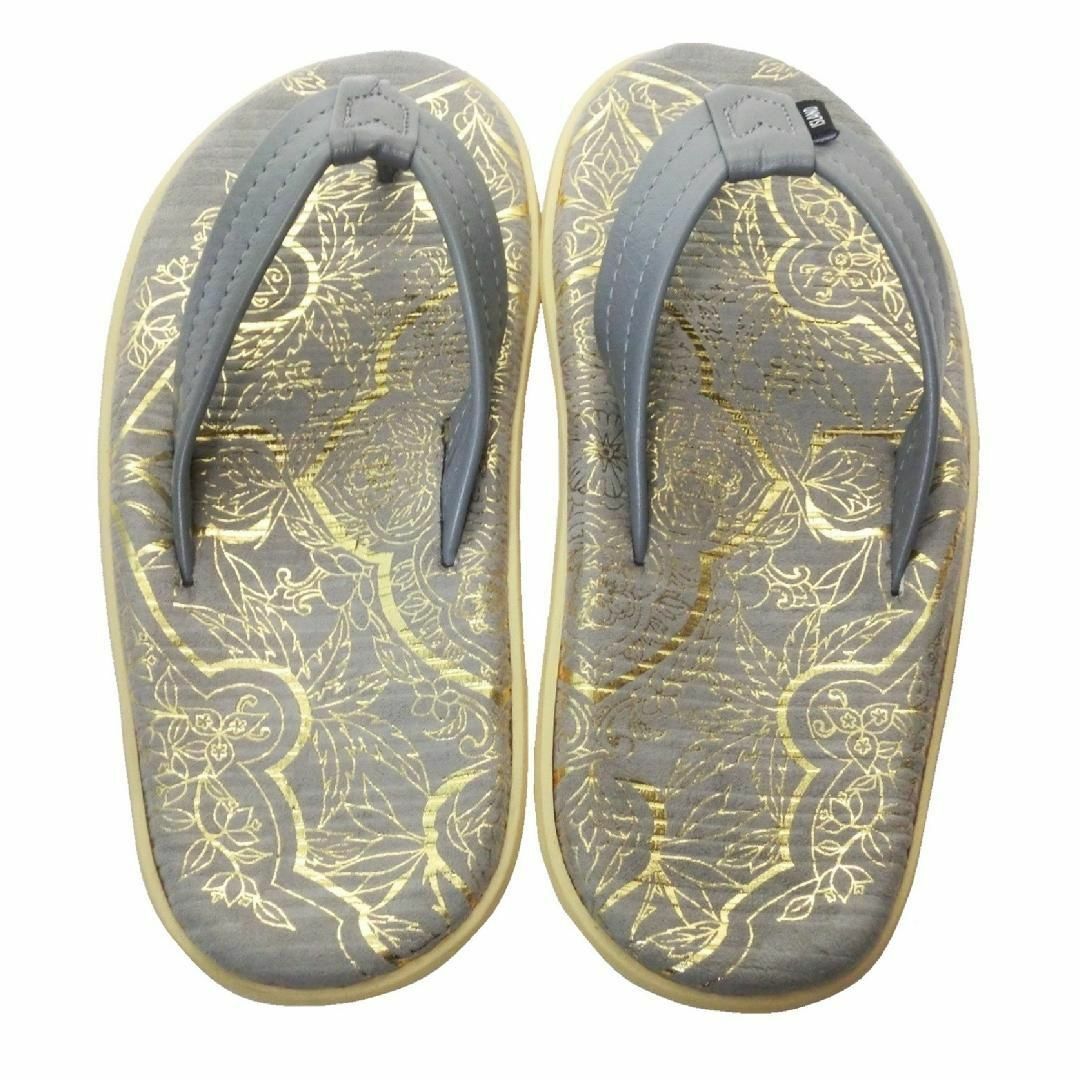 ISLAND SLIPPER(アイランドスリッパ)の♂♀【新品】アイランドスリッパ サンダル 7 グレー系 和柄 メンズの靴/シューズ(サンダル)の商品写真